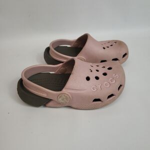 Crocs C7 Kids Youth Pink Crocband Sandals Clog Shoes Slip on C7 Classic Junior